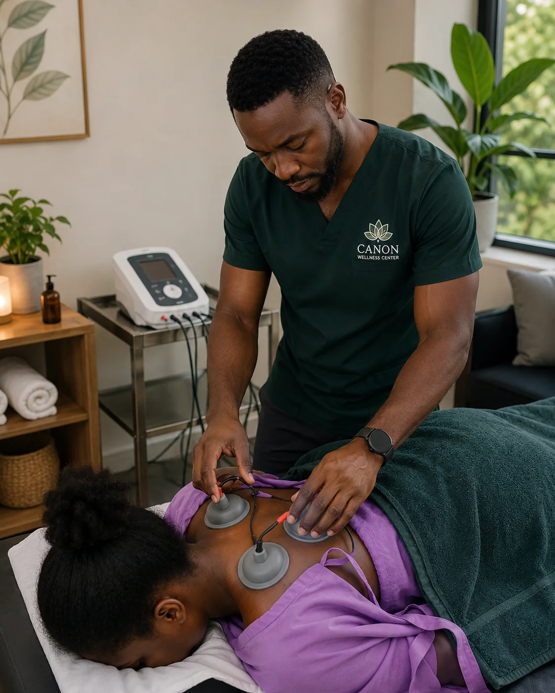 A calm Canon Wellness body wellness session available by arrangement at Thiba River Camp